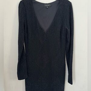 Trixxi black glitter bodycon hoilday dress Juniors
